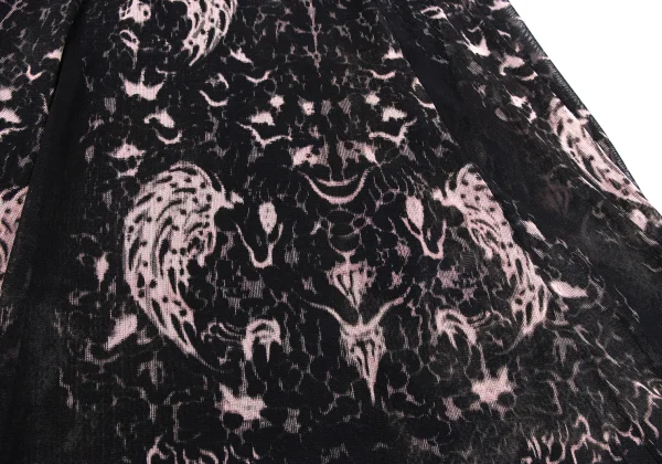 Jean Paul GAULTIER Taped Graphic Print Mesh Skirt K-164036_012