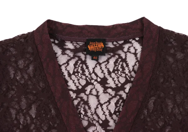Jean Paul GAULTIER Lace Mesh Cardigan K-164038_004