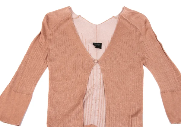 Jean Paul GAULTIER FEMME Rayon 3/4 Sleeve Cardigan K-164040_003