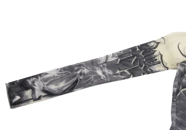 Jean Paul GAULTIER FEMME Gargoyle Printed Mesh Cardigan K-164041_007