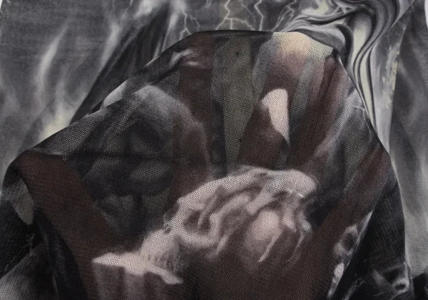 Jean Paul GAULTIER FEMME Gargoyle Printed Mesh Cardigan K-164041_017