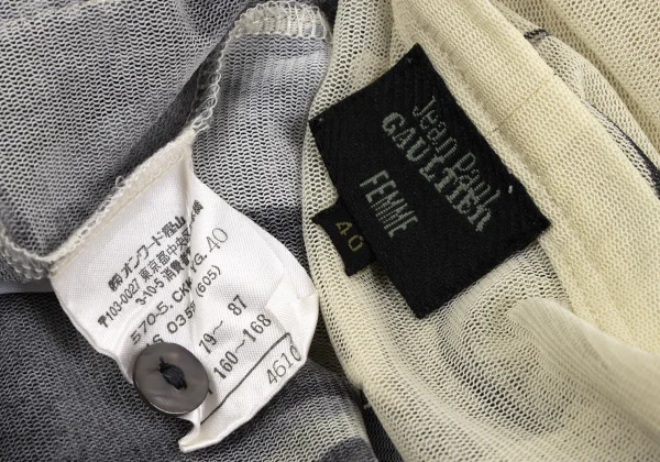 Jean Paul GAULTIER FEMME Gargoyle Printed Mesh Cardigan K-164041_018