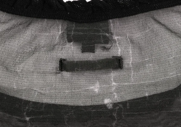 Jean Paul GAULTIER FEMME Marble Printed Lace Neck Mesh T-shirt K-164042_011