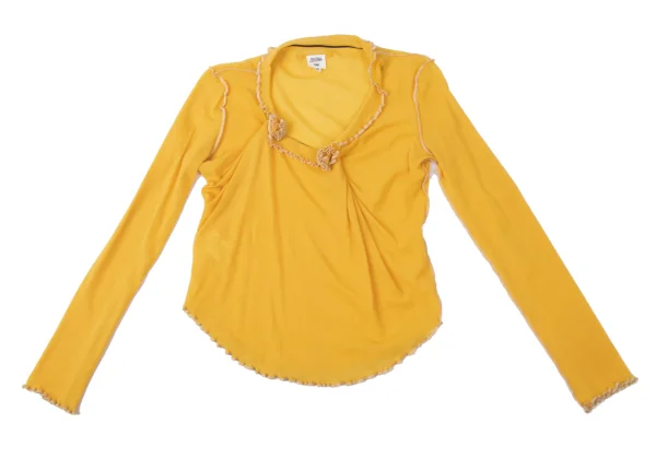 Jean Paul GAULTIER FEMME Gathered Corsage Design Mesh Top K-164043_002