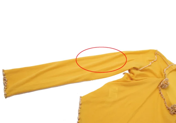 Jean Paul GAULTIER FEMME Gathered Corsage Design Mesh Top K-164043_006