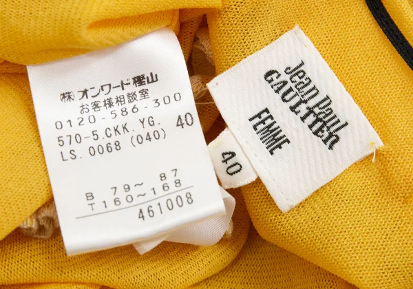 Jean Paul GAULTIER FEMME Gathered Corsage Design Mesh Top K-164043_019