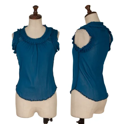 Jean Paul GAULTIER FEMME Frill Trim Mesh Tank Top