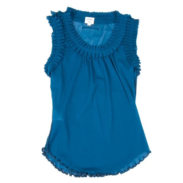 Jean Paul GAULTIER FEMME Frill Trim Mesh Tank Top K-164044_002