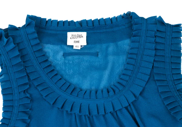 Jean Paul GAULTIER FEMME Frill Trim Mesh Tank Top K-164044_004