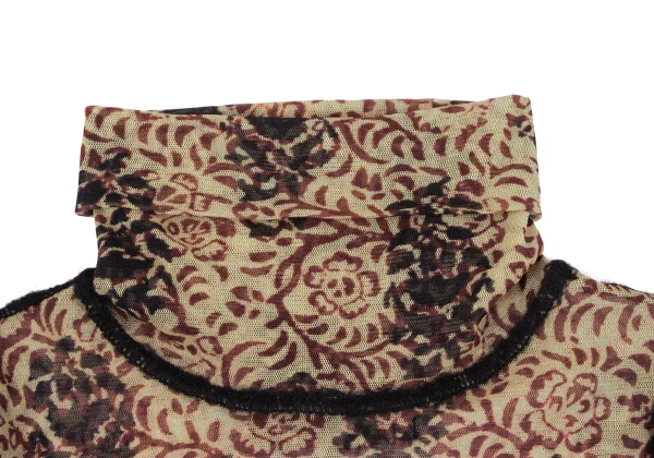 Jean Paul GAULTIER FEMME Knit Trim Floral Mesh Sleeveless K-164045_006