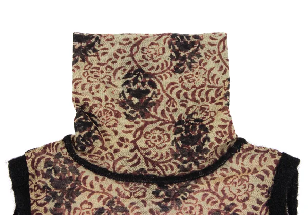 Jean Paul GAULTIER FEMME Knit Trim Floral Mesh Sleeveless K-164045_008