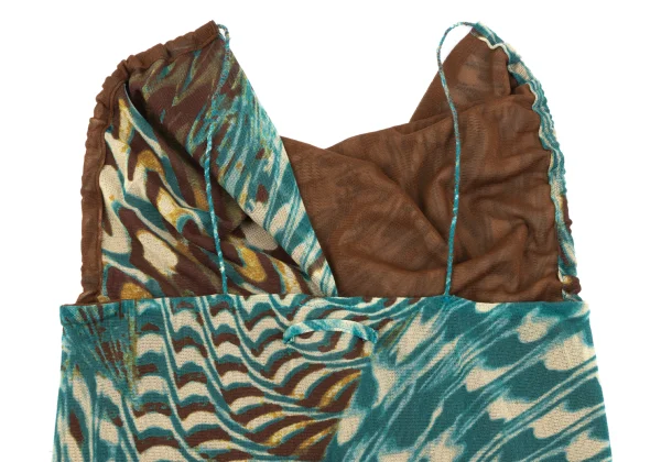 Jean Paul GAULTIER FEMME Marble Printed Mesh Camisole K-164046_010