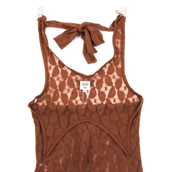 Jean Paul GAULTIER FEMME Leaf Jacquard Mesh Tank Top K-164047_006