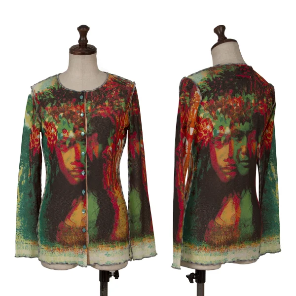 Jean Paul GAULTIER FEMME Colorful Native Printed Cardigan Multi-Color 40 K-164048_001