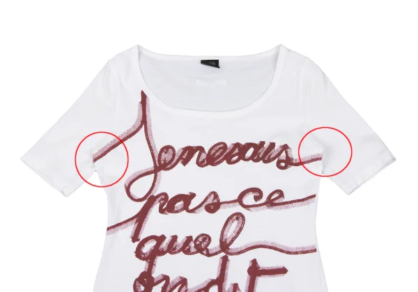 Jean Paul GAULTIER FEMME Logo Printed Frill Taping T-shirt K-164049_002