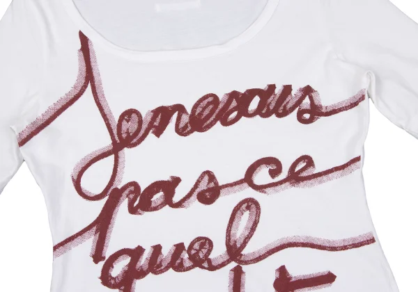 Jean Paul GAULTIER FEMME Logo Printed Frill Taping T-shirt K-164049_008