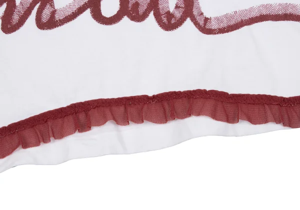 Jean Paul GAULTIER FEMME Logo Printed Frill Taping T-shirt K-164049_011