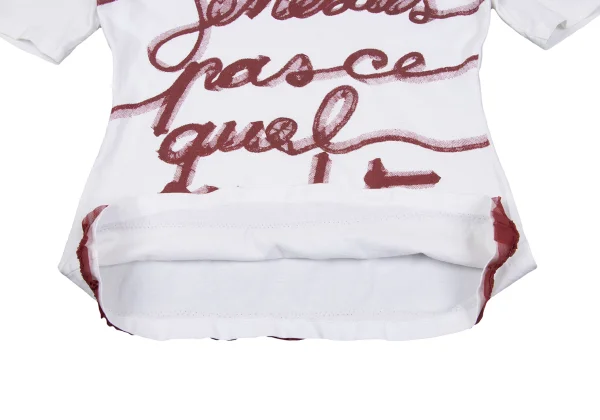Jean Paul GAULTIER FEMME Logo Printed Frill Taping T-shirt K-164049_012