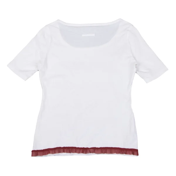 Jean Paul GAULTIER FEMME Logo Printed Frill Taping T-shirt K-164049_013