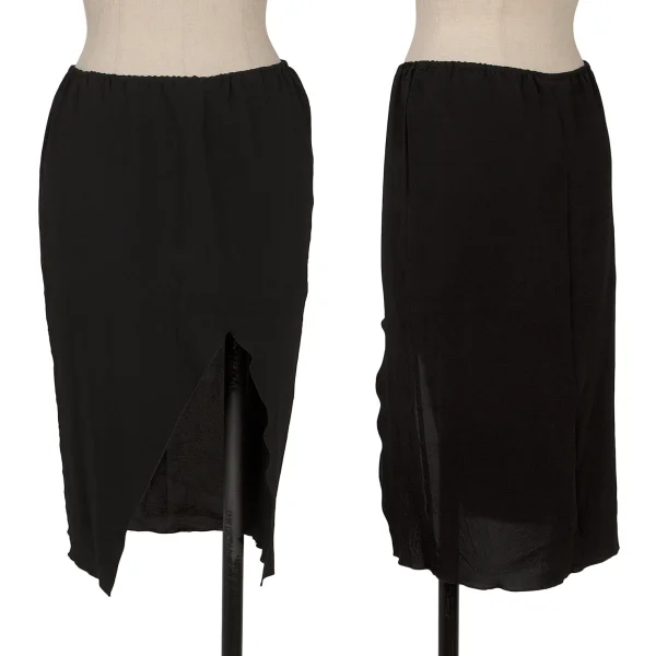 Jean Paul GAULTIER FEMME Rayon Slit Skirt Black 40 K-164051_001