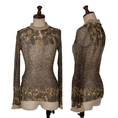 Jean Paul GAULTIER CLASSIQUE Knit Camouflage Mesh T-shirt