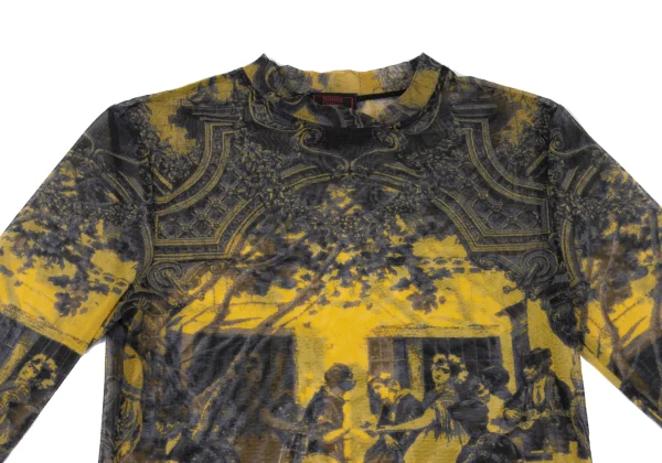 Jean Paul GAULTIER CLASSIQUE Garden Printed Mesh T-shirt K-164054_003