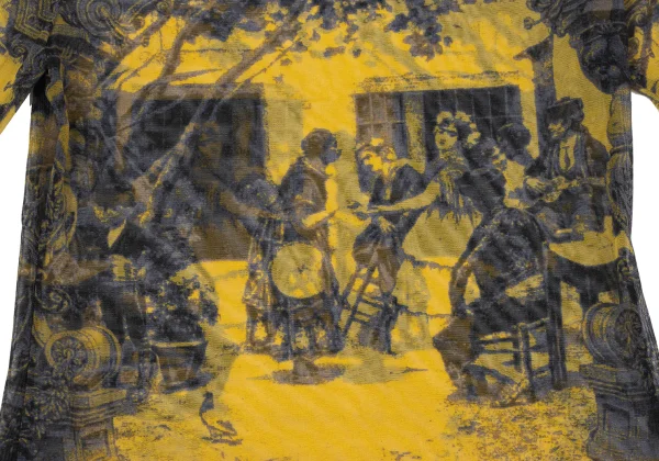 Jean Paul GAULTIER CLASSIQUE Garden Printed Mesh T-shirt K-164054_011