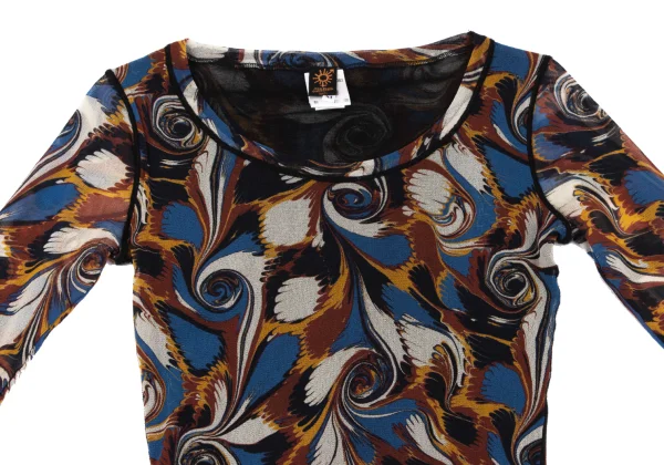 Jean Paul GAULTIER SOLEIL Psychedelic Printed Mesh T-shirt K-164056_003