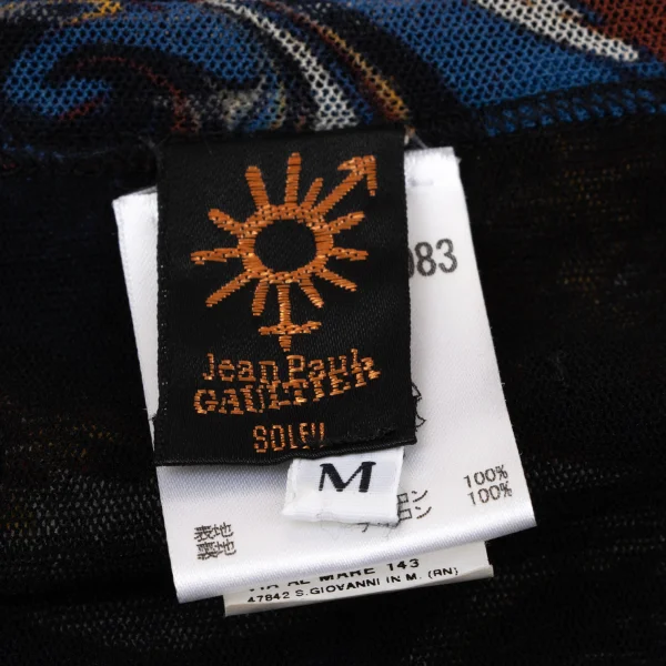 Jean Paul GAULTIER SOLEIL Psychedelic Printed Mesh T-shirt K-164056_014
