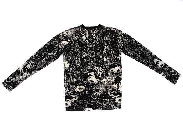 Unbranded Geometric Flocked Mesh Cardigan K-164057_010