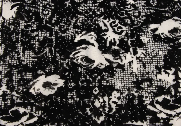 Unbranded Geometric Flocked Mesh Cardigan K-164057_012