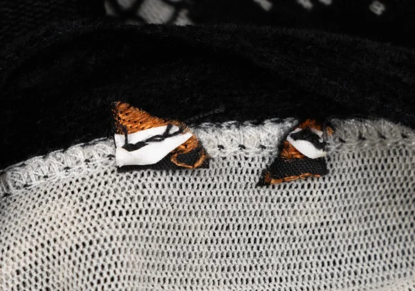 Unbranded Geometric Flocked Mesh Cardigan K-164057_015