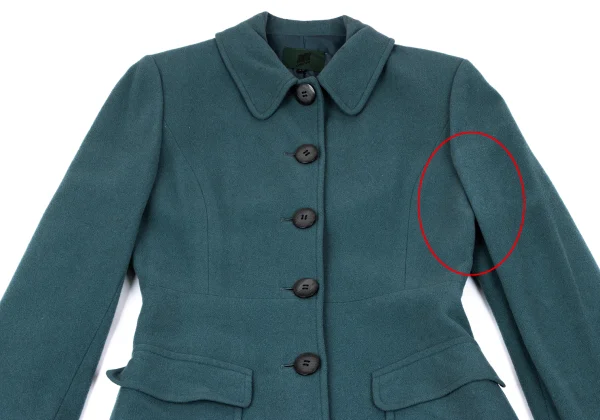 JUNIOR GAULTIER Fur Cuff Wool Trench Coat K-164058_003