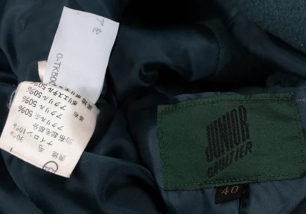 JUNIOR GAULTIER Fur Cuff Wool Trench Coat K-164058_020