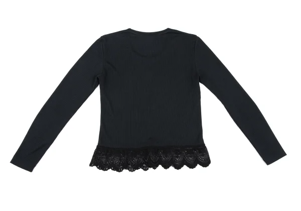 JUNIOR GAULTIER Lace Switching Rib T-shirt K-164059_013