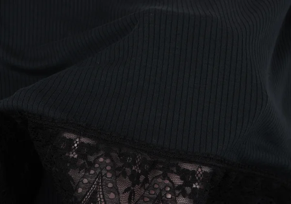 JUNIOR GAULTIER Lace Switching Rib T-shirt K-164059_014