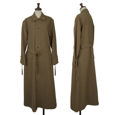 Y's Canvas Wool Belted Coat