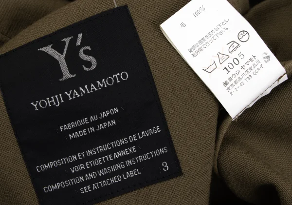 Y's Canvas Wool Belted Coat K-164060_015