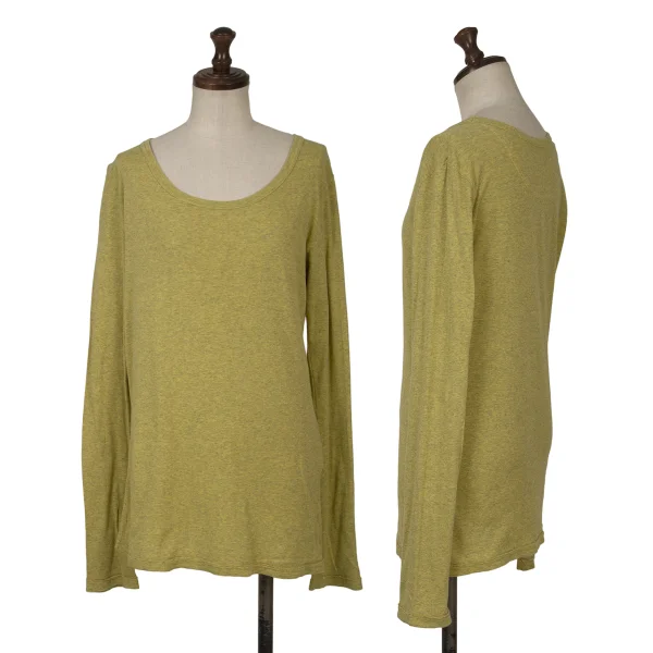 Y's Marbled Cotton T Shirt Yellow 2 K-164061_001