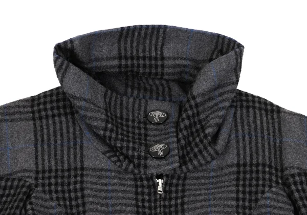 Vivienne Westwood Red Label Wool Cotton Check Drape Coat K-164062_004