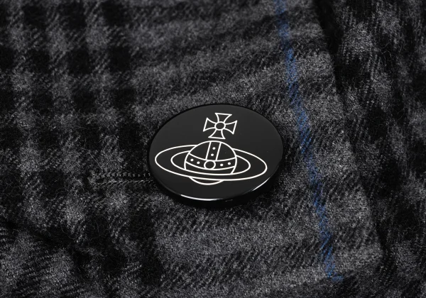 Vivienne Westwood Red Label Wool Cotton Check Drape Coat K-164062_005