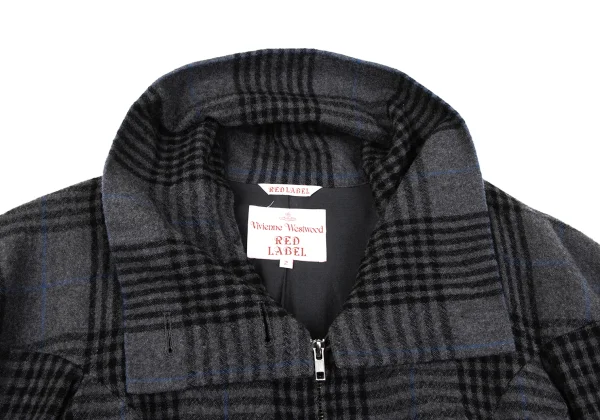 Vivienne Westwood Red Label Wool Cotton Check Drape Coat K-164062_006
