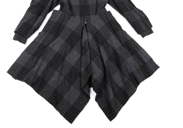 Vivienne Westwood Red Label Wool Cotton Check Drape Coat K-164062_009