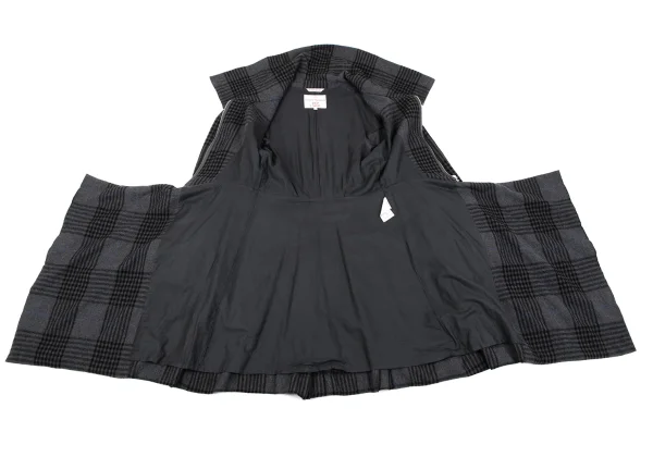 Vivienne Westwood Red Label Wool Cotton Check Drape Coat K-164062_010