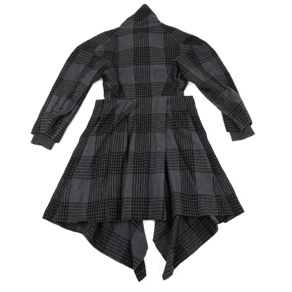Vivienne Westwood Red Label Wool Cotton Check Drape Coat K-164062_011