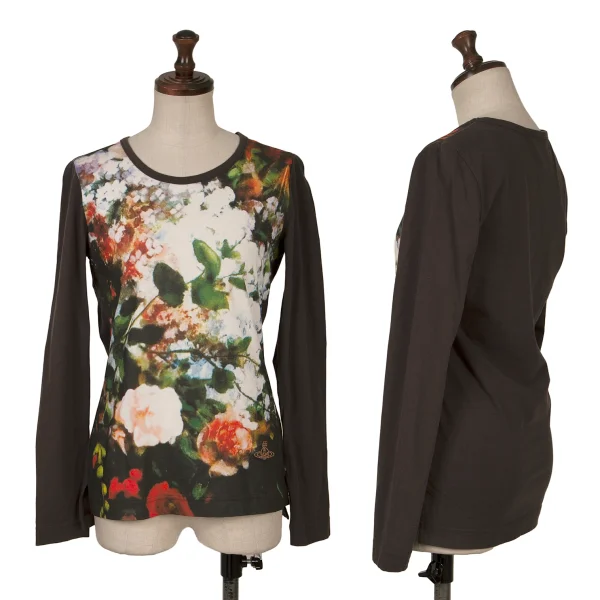 Vivienne Westwood Red Label Floral Printed T Shirt Brown 2 K-164064_001