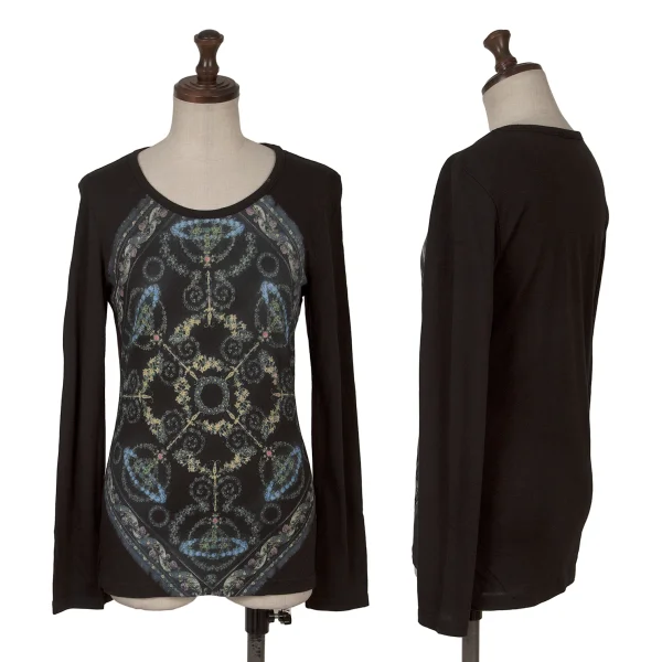 Vivienne Westwood Red Label Floral Orb Printed T Shirt Black 2 K-164065_001