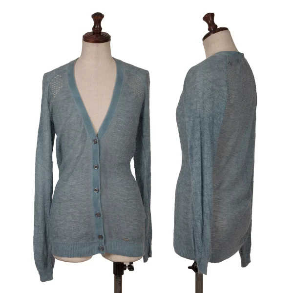 DIESEL Rayon Mohair See-through Cairdigan Sky blue XS K-164068_001