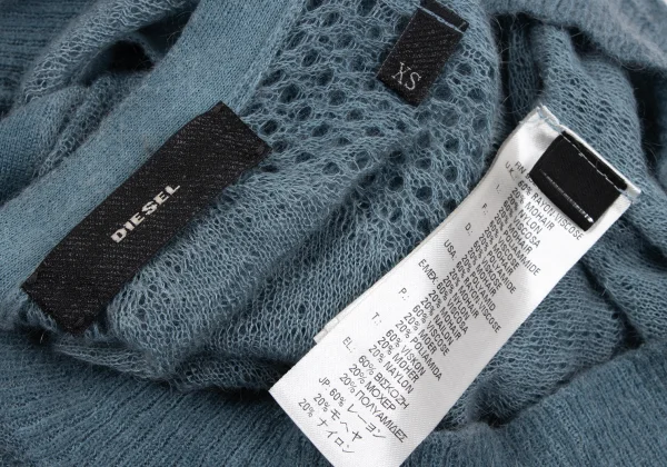 DIESEL Rayon Mohair See-through Cairdigan K-164068_017