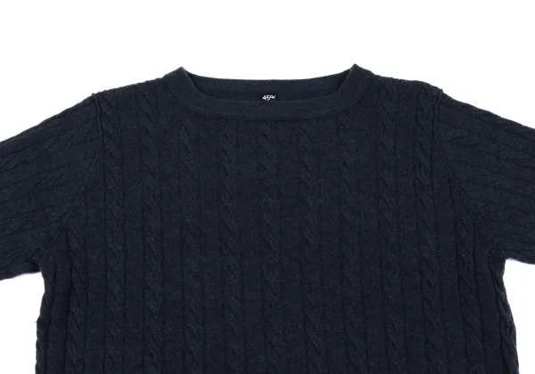 45rpm 45R Wool Stripe Cable Knit Sweater K-164070_003